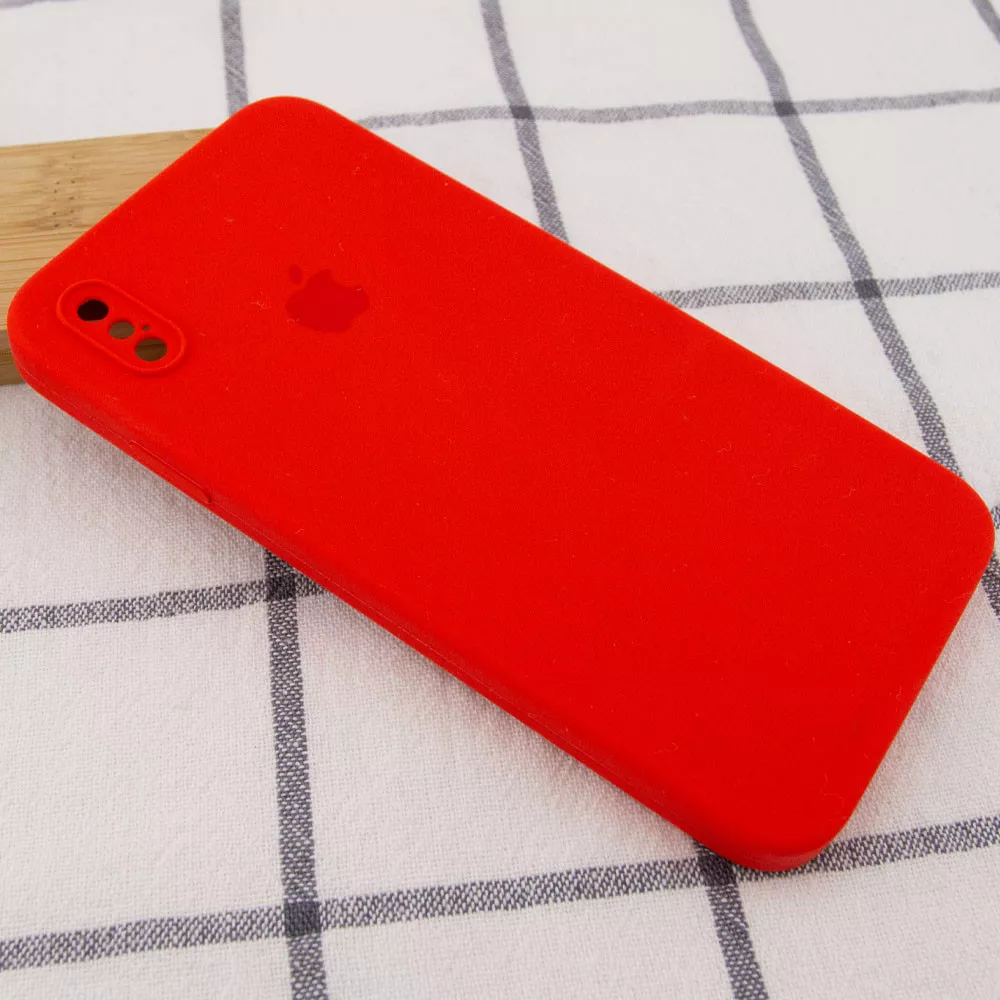 Чехол Silicone Case Full Camera Square для Apple iPhone XS Max  Red - фото 2