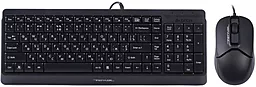 Комплект (клавиатура+мышка) A4Tech Fstyler F1512 Black - фото Комплект (клавиатура+мышка) A4Tech Fstyler F1512 Black