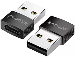 Адаптер-переходник Proove Extension M-F USB-A -> USB Type-C Black - фото Адаптер-переходник Proove Extension M-F USB-A -> USB Type-C Black