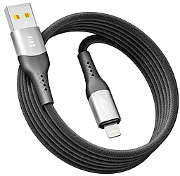 Кабель Ridea RC-US42 UltraStrong USB-A - Lightning 12w 2.4a 1.2м cable Black - фото Кабель Ridea RC-US42 UltraStrong USB-A - Lightning 12w 2.4a 1.2м cable Black