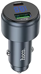 Автомобильное зарядное устройство Hoco Z57B 63w PD USB-C/USB-A ports car charger metal gray