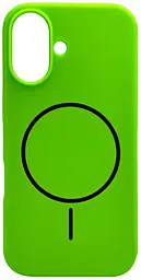 Чехол Silicone Case Full Fine Ring MagSafe для Apple iPhone 16 Shiny Green - фото Чехол Silicone Case Full Fine Ring MagSafe для Apple iPhone 16 Shiny Green