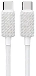 Кабель Usams US-SJ696 USB Type-C - Type-C 60w 3a 2м PD cable White - фото Кабель Usams US-SJ696 USB Type-C - Type-C 60w 3a 2м PD cable White