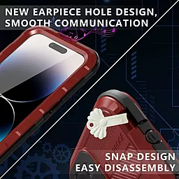Чехол Shellbox M Waterproof Case with MagSafe для iPhone 14 Red + Black - миниатюра 12