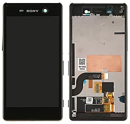 Дисплей Sony Xperia M5 (E5603, E5606, E5633, E5643, E5653, E5663) з тачскріном і рамкою, оригінал, Black