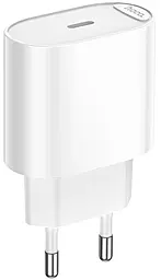 Сетевое зарядное устройство Hoco C109A 20w PD USB-C fast charger white - фото Сетевое зарядное устройство Hoco C109A 20w PD USB-C fast charger white