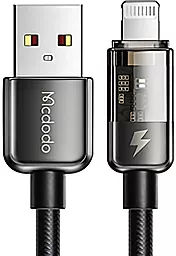 USB Кабель McDodo Transparent Power Off CA-3140 15W 3A 1.2M Lightning Cable Black