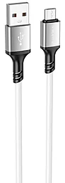 Кабель Borofone BX83 Famous USB-A - micro USB 12w 2.4a 1м cable White - фото Кабель Borofone BX83 Famous USB-A - micro USB 12w 2.4a 1м cable White