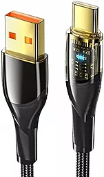 Кабель USB Essager Interstellar Transparent 100w 7a 0.3m USB Type-C cable black (EXCT-XJB01-P)