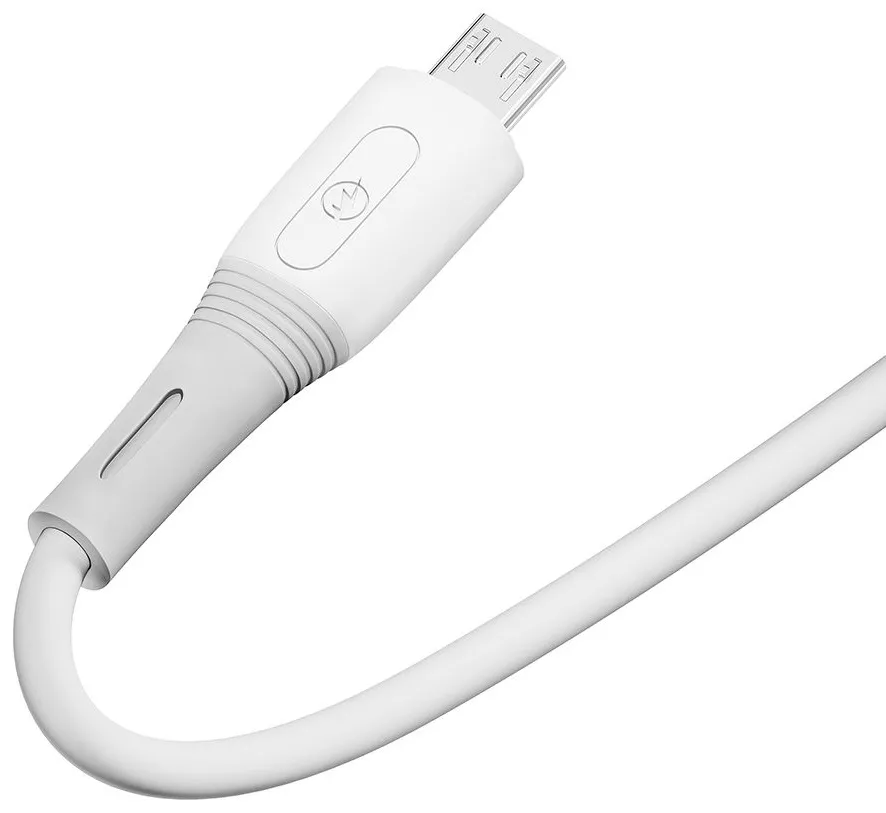 Кабель Ridea RC-SI35 SiliconePro USB-A - micro USB 15w 3a 1м cable White - фото 4