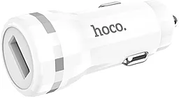 Автомобільний зарядний пристрій з швидкою зарядкою Hoco Z27A 18w QC3.0 car charger white
