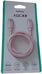 Кабель Infinix XDC33 USB Type-C - Type-C 60w 3a 1м PD cable Pink - миниатюра 2 Кабель Infinix XDC33 USB Type-C - Type-C 60w 3a 1м PD cable Pink - миниатюра 2
