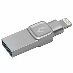 Флешка Kingston 64GB DataTraveler Bolt Duo USB 3.1 Gen.1/Lightning (C-USB3L-SR64G-EN) Silver - фото Флешка Kingston 64GB DataTraveler Bolt Duo USB 3.1 Gen.1/Lightning (C-USB3L-SR64G-EN) Silver