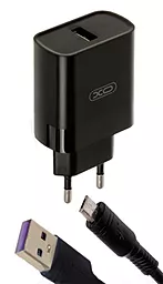 Сетевое зарядное устройство с быстрой зарядкой XO L63 15w QC3.0 home charger + micro USB cable black - фото Сетевое зарядное устройство с быстрой зарядкой XO L63 15w QC3.0 home charger + micro USB cable black