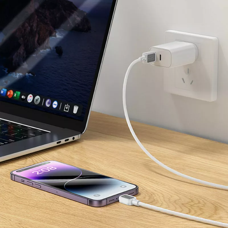 Кабель Hoco X108 Benefit USB-A - Lightning 12w 2.4a 1м cable White - фото 3