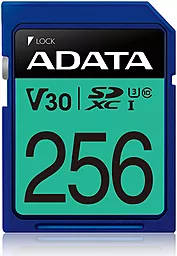 Карта памяти ADATA SDXC 256GB Premier Pro Class 10 UHS-I U3 V30 (ASDX256GUI3V30S-R)