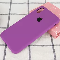 Чехол Silicone Case Full для Apple iPhone XS Max  Grape - миниатюра 2