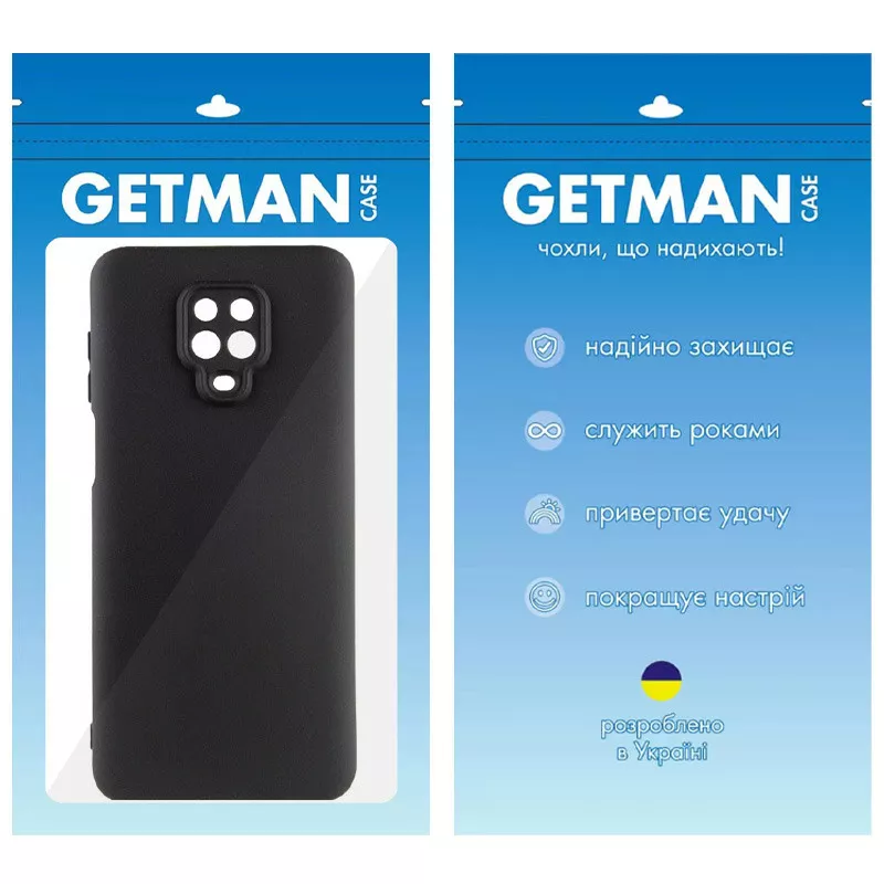 Чехол GETMAN Liquid Silk Full Camera для Xiaomi Redmi Note 9s, Note 9 Pro, Note 9 Pro Max  Black - фото 5