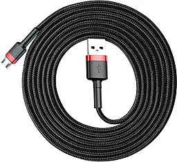 Кабель Baseus Cafule USB-A - micro USB 12w 2.4a 3м cable Black/Red (CAMKLF-H91) - миниатюра 2 Кабель Baseus Cafule USB-A - micro USB 12w 2.4a 3м cable Black/Red (CAMKLF-H91) - миниатюра 2