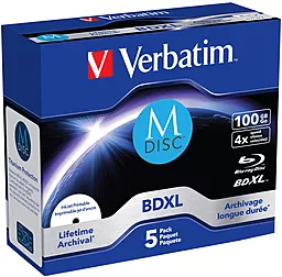 Диск Verbatim M-Disc 4x BDXL 100GB 5шт/уп - мініатюра 2