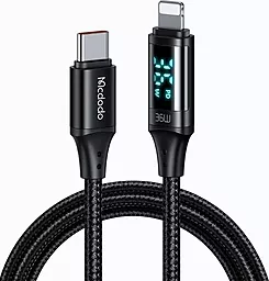 Кабель McDodo USB Type-C - Lightning 36w 3a 1.2м PD сable Black (CA-1030) - фото Кабель McDodo USB Type-C - Lightning 36w 3a 1.2м PD сable Black (CA-1030)