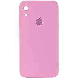 Чехол Silicone Case Full Camera Square для Apple iPhone XR  Light pink