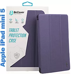 Чехол для планшета BeCover Tri Fold Soft TPU с креплением Apple Pencil для Apple iPad mini 5 Purple (708452) - фото Чехол для планшета BeCover Tri Fold Soft TPU с креплением Apple Pencil для Apple iPad mini 5 Purple (708452)