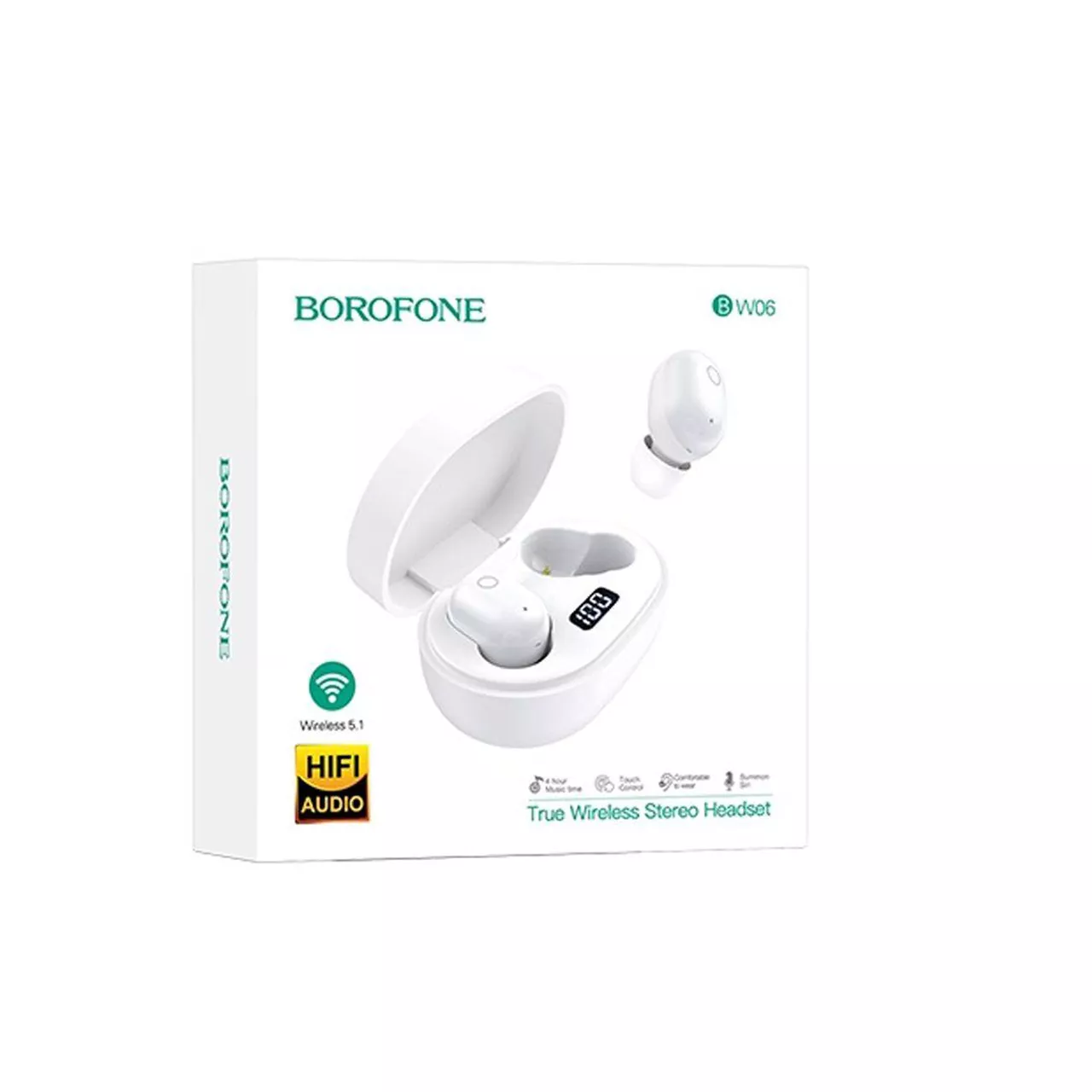 Наушники Borofone BW06 Manner White - фото 3