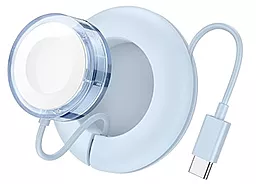 Бездротовий (індукційний) зарядний пристрій Hoco CW51 0.5a wireless charger blue - фото Бездротовий (індукційний) зарядний пристрій Hoco CW51 0.5a wireless charger blue