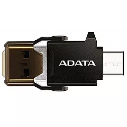 Картридер ADATA microSD to USB A/C 3.1 (ACMR3PL-OTG-RBK) Black - фото Картридер ADATA microSD to USB A/C 3.1 (ACMR3PL-OTG-RBK) Black