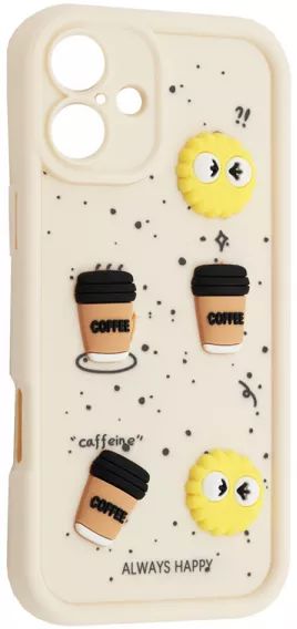 Чохол Pretty Things Case для Apple iPhone 16 Plus White / Always Happy - фото 1