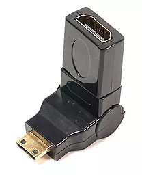 Видео переходник (адаптер) PowerPlant mini HDMI AM - HDMI AF 360 градусов (KD00AS1300) - миниатюра 2