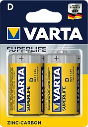 Батарейки Varta Superlife D / R20 2шт Zinc-carbon