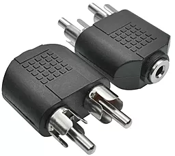 Аудіо перехідник Voltronic Aux mini Jack 3.5 mm - 2хRCA F/M black (YT-S-3.5(F) / 2*RCA(M))