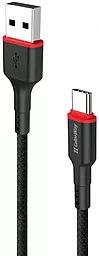 Кабель ColorWay USB-A - Type-C 12w 2.4a 1м cable Black/Red (CW-CBUC063-BK) - фото Кабель ColorWay USB-A - Type-C 12w 2.4a 1м cable Black/Red (CW-CBUC063-BK)
