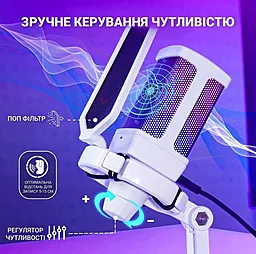 Мікрофон Fifine Q6W White - мініатюра 4 Мікрофон Fifine Q6W White - мініатюра 4