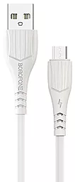 Кабель Borofone BX37 USB-A - micro USB 12w 2.4a 1м cable White - фото Кабель Borofone BX37 USB-A - micro USB 12w 2.4a 1м cable White