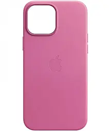 {"ru": "Чехол", "uk": "Чохол"} Leather Case with MagSafe для Apple iPhone 15 Plus  Pollen Color