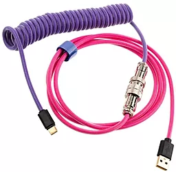 Кабель Ducky Premicord Joker USB-A - Type-C 12w 2.4a 1.5м cable Purpule/Pink (DKCC-JKCNC1) - фото Кабель Ducky Premicord Joker USB-A - Type-C 12w 2.4a 1.5м cable Purpule/Pink (DKCC-JKCNC1)