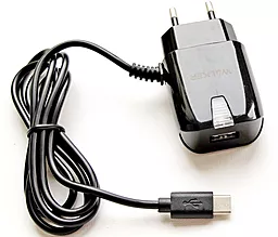 Сетевое зарядное устройство Walker WH-24 2a USB-A charger + USB-C cable black - фото Сетевое зарядное устройство Walker WH-24 2a USB-A charger + USB-C cable black