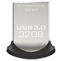 Флешка SanDisk 32GB Ultra Fit USB 3.0 (SDCZ43-032G-GAM46) Black/Gray - фото Флешка SanDisk 32GB Ultra Fit USB 3.0 (SDCZ43-032G-GAM46) Black/Gray