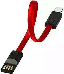 Кабель USB ColorWay Lightning 2.4А 0.22м Cable Red (CW-CBUL021-RD)