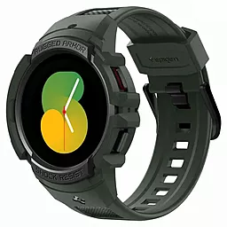 Чехол с ремешком Spigen для Galaxy Watch 4/5 (44mm) Rugged Armor "PRO" 2 in 1 Military Green (ACS05395)