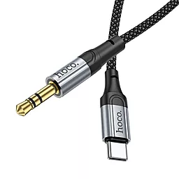 Аудио кабель Hoco UPA26 AUX mini Jack 3.5 мм - USB Type-C M/M cable 1 м black - миниатюра 4