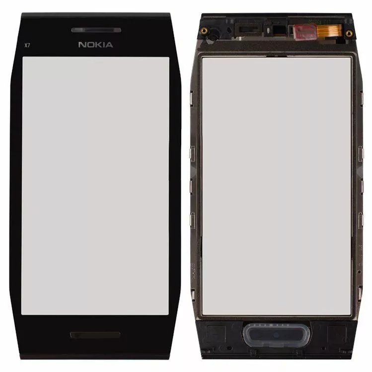 Сенсор (тачскрін) Nokia X7-00 with frame (original) Black - фото 1