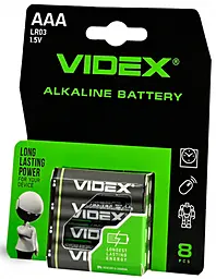 Батарейки Videx LR03 / AAA BLISTER Card 8 шт - фото Батарейки Videx LR03 / AAA BLISTER Card 8 шт