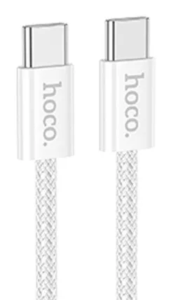 Кабель Hoco X104 Source USB Type-C - Type-C 60w 3a 1м PD cable White - фото 1