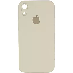 Чехол Silicone Case Full Camera Square для Apple iPhone XR  Antique White