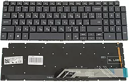 Клавиатура для ноутбука Dell Inspiron 5584 с подсветкой клавиш без рамки Black