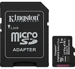 Карта памяти Kingston microSDXC Canvas Select Plus 1TB UHS-I U3 V30 A1 Class 10 + SD-adapter (SDCS3/1TB) - фото Карта памяти Kingston microSDXC Canvas Select Plus 1TB UHS-I U3 V30 A1 Class 10 + SD-adapter (SDCS3/1TB)